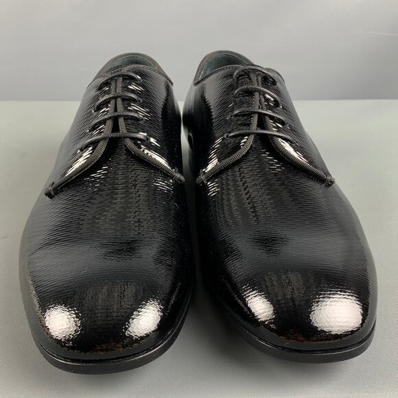 GIORGIO ARMANI Size 6 Black Solid Leather Lace Up Lace Up Shoes main image 11
